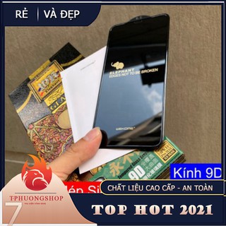 Kính cường lực iphone Viền mềm silicon 9D WK con voi