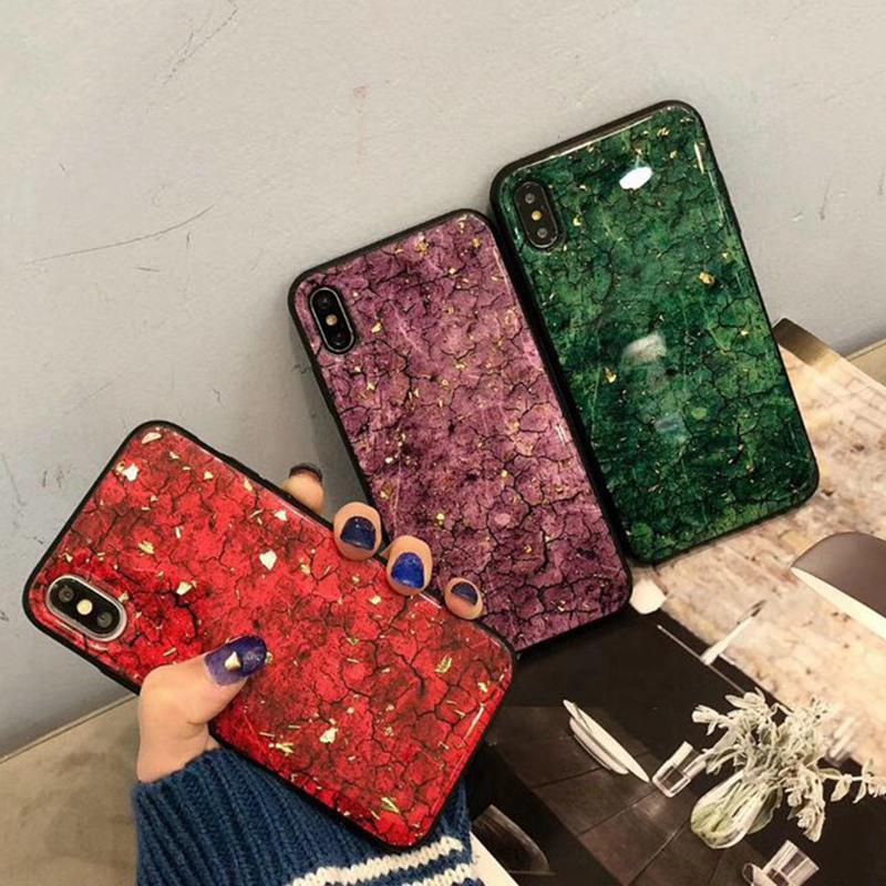 Ốp lưng kim tuyến nước họa tiết đá cẩm thạch cho Xiaomi Mi 8