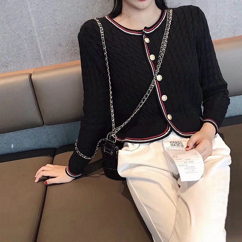 Áo cardigan dệt kim nữ dáng ngắn phong cách thời trang trẻ trung | BigBuy360 - bigbuy360.vn