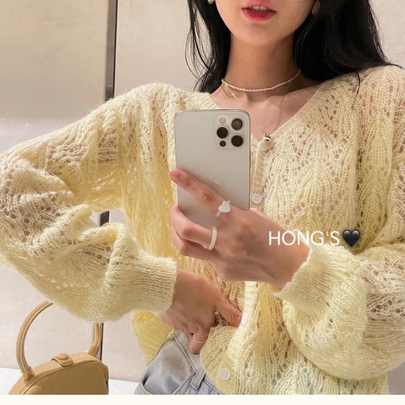 Áo Khoác Cardigan Dệt Kim Mỏng Dáng Rộng Chống Nắng Thời Trang Mùa Hè Mới Cho Nữ