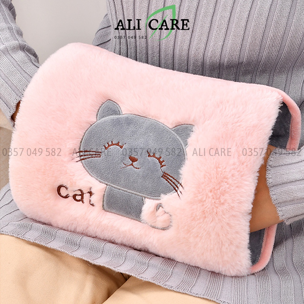 Túi chườm bụng kinh sạc điện tự ngắt cao cấp, chườm nóng giảm đau bụng kinh, chườm cổ vai gáy, sưởi ấm tay chân ALI CARE