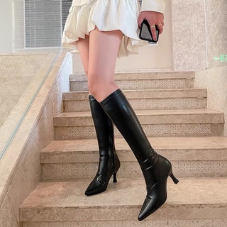 💞[ SẴN BE 39 ] Bốt Đùi Nữ- Bốt Da Cao Gót Mũi Nhọn Cao 7cm ( có ảnh thật )