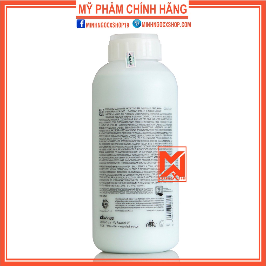 Dầu xả dành cho tóc nhuộm DAVINES MINU 1000ml chính hãng