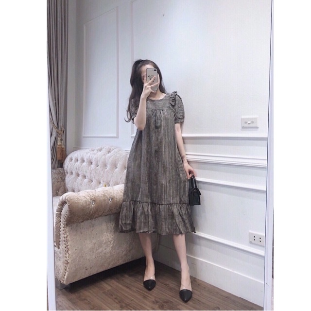 VÁY BẦU ĐẸP DÁNG DÀI SUÔNG RỘNG ĐẦM BẦU CÔNG SỞ CAO CẤP - Hàng mới về