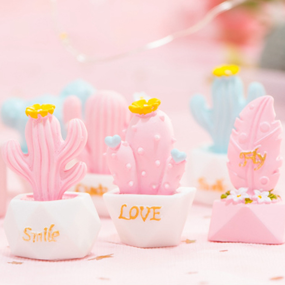 EPOCH Set 1 / 5 Mô Hình Cây Xương Rồng Mini Dễ Thương Trang Trí Sân Vườn