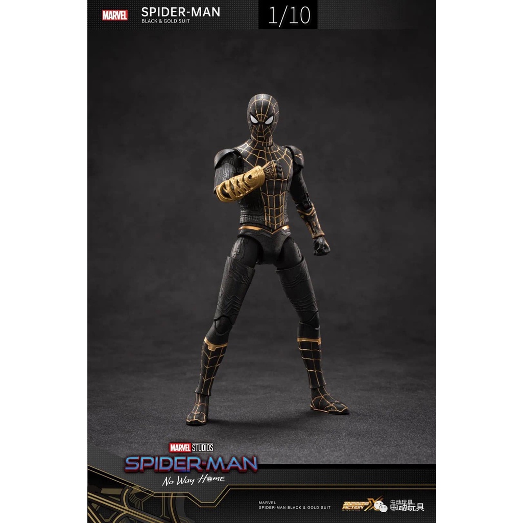 Mô hình Spider Man bản Black Gold Suit No Way Home ZD Toys