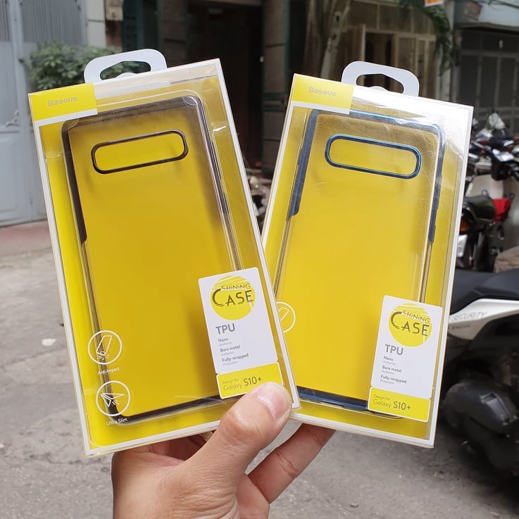 Ốp lưng Baseus viền màu Galaxy S10 ( Silicon dẻo ) chính hãng