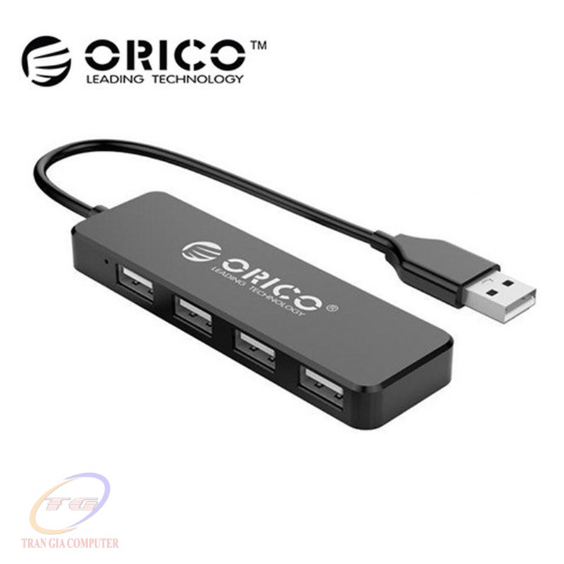 Bộ chia 4 cổng USB 2.0 Orico FL01-BK (đen)