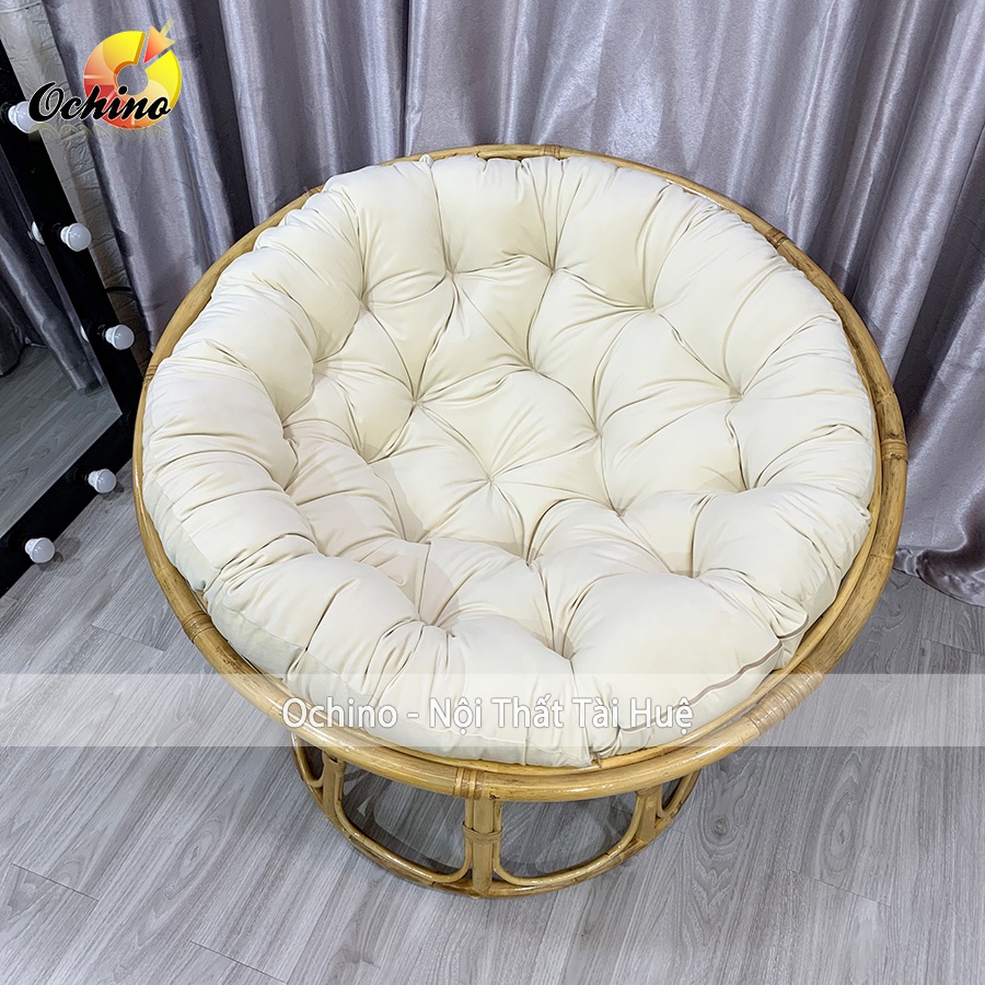 Ghế Thư Giãn Papasan - Ghế Mây Tự Nhiên Trang Trí Nhà Cửa Home Stay Cafe ( Nệm Được Chọn Màu ) ￼