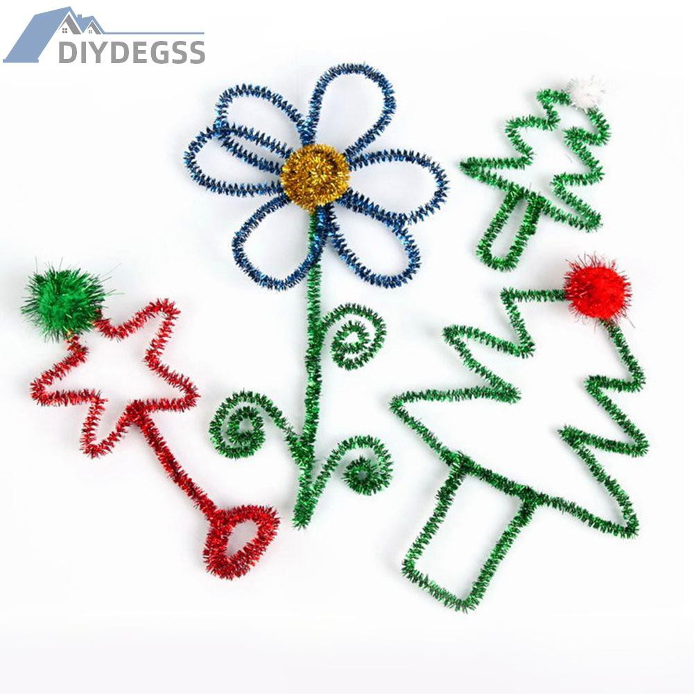 Set 100 Dây Bọc Vải Nhung Kim Tuyến 12.2 '' Tự Làm Đồ Chơi Cho Bé | BigBuy360 - bigbuy360.vn