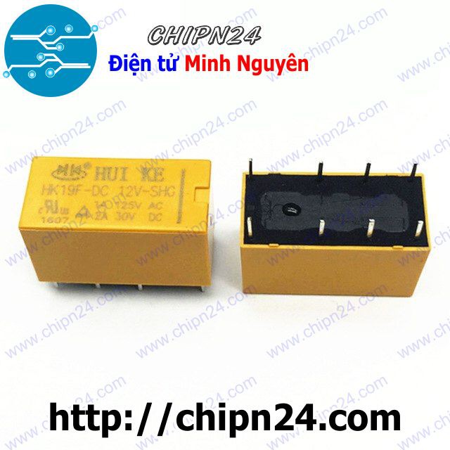 [1 CON] RELAY 8 CHÂN 12V-1A HK19F-DC12V-SHG (8P12V1A)