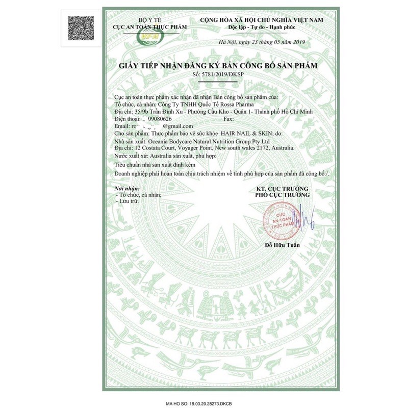 Viên uống làm đẹp da móng tóc Blackmores Hair Skin Nails Nail