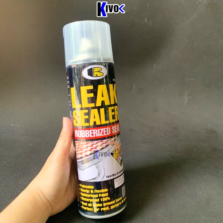 Sơn Xịt Chống Thấm, Dột Đa Năng Leak Sealer Bosny Thái Lan 600ml B125-B127 / Sơn Chống Thấm Tường-Thấm Nươc,...-Kivo