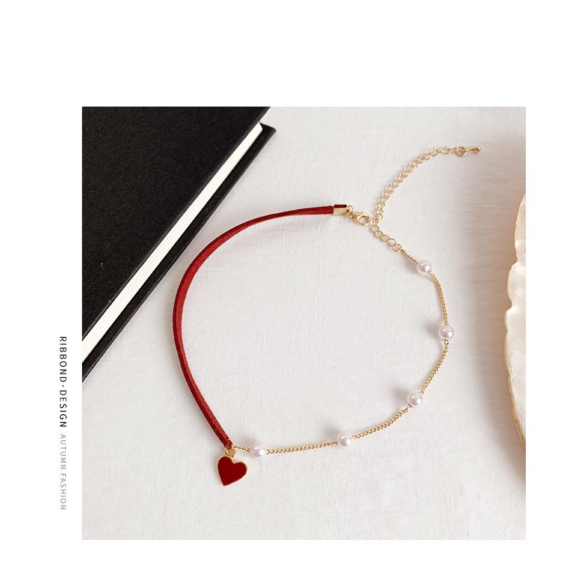 Choker cách điệu mặt trái tim (Vòng đeo cổ nữ) - Mã AM05