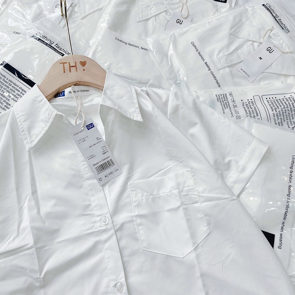 Ao sơ mi nữ cộc tay có túi Hàn Quốc siêu hót | BigBuy360 - bigbuy360.vn