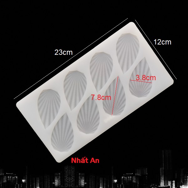 Khuôn silicone ngói họa tiết