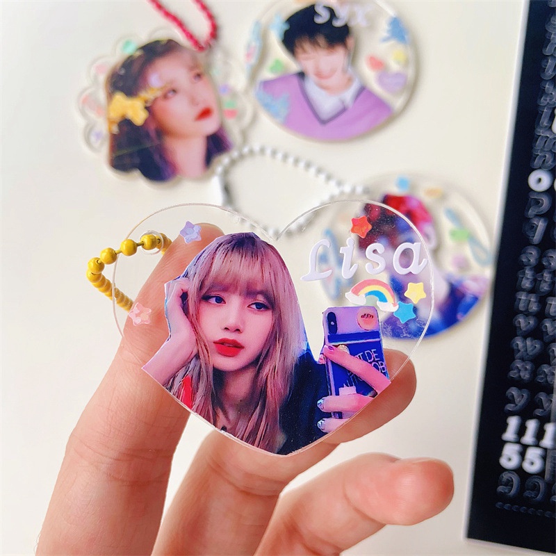 Móc Khóa Nhựa Acrylic Trong Suốt In Hình Các Idol