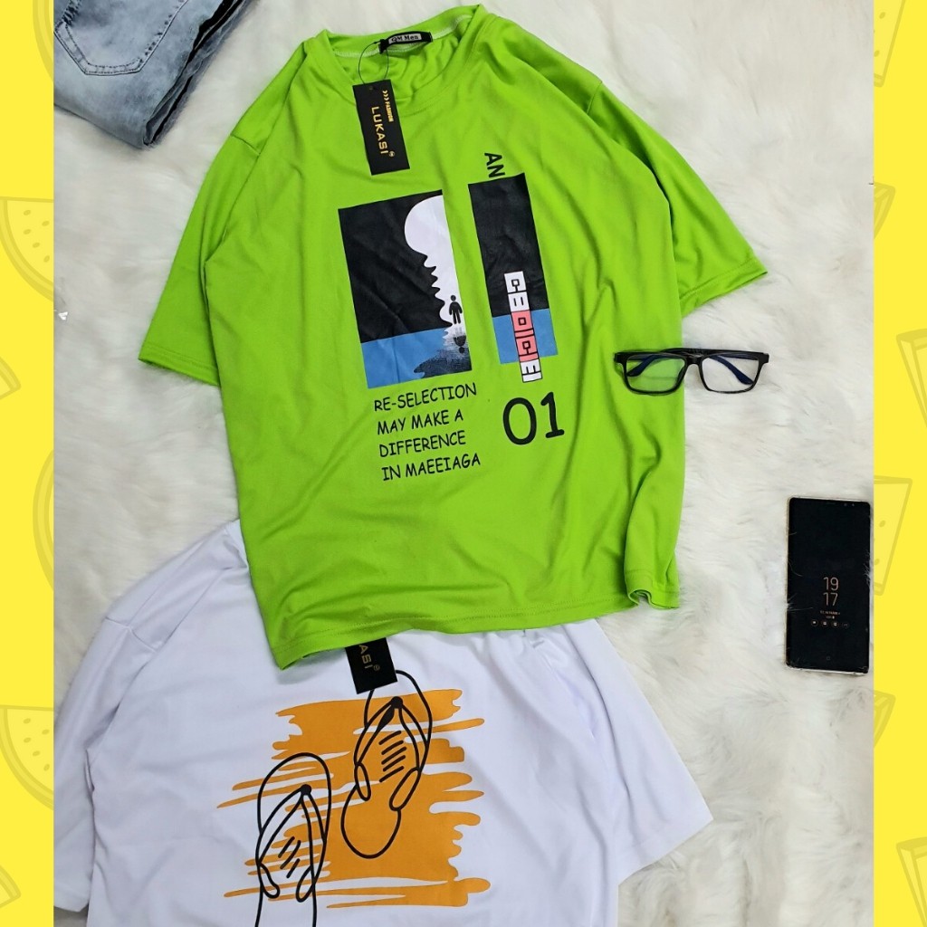 Áo thun nam tay ngắn cổ tròn thun lạnh cao cấp Xanh AD03 Phong Cảnh (44-70KG)