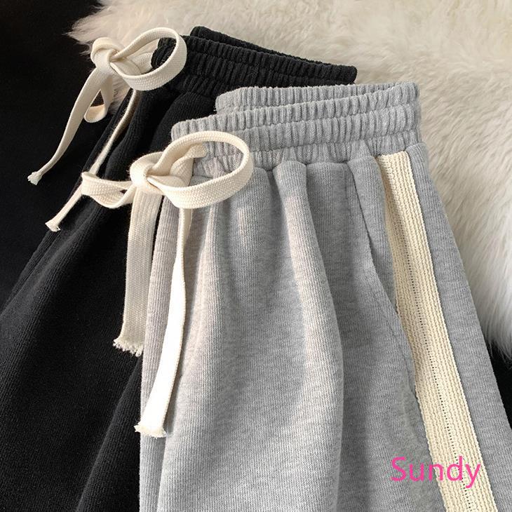 Quần ngắn ống rộng Phối Dây Rút Cá Tính Theo Phong Cách Hàn Quốc