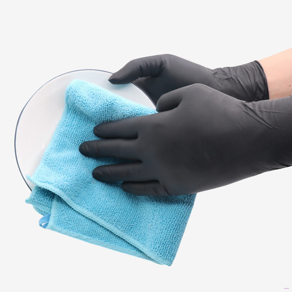 Bao Tay Cao Su Đen Y Tế Không Bột Găng Tay Đen Siêu Dai Sử Dụng Trong Tóc Spa Phun Xăm Thẩm Mỹ