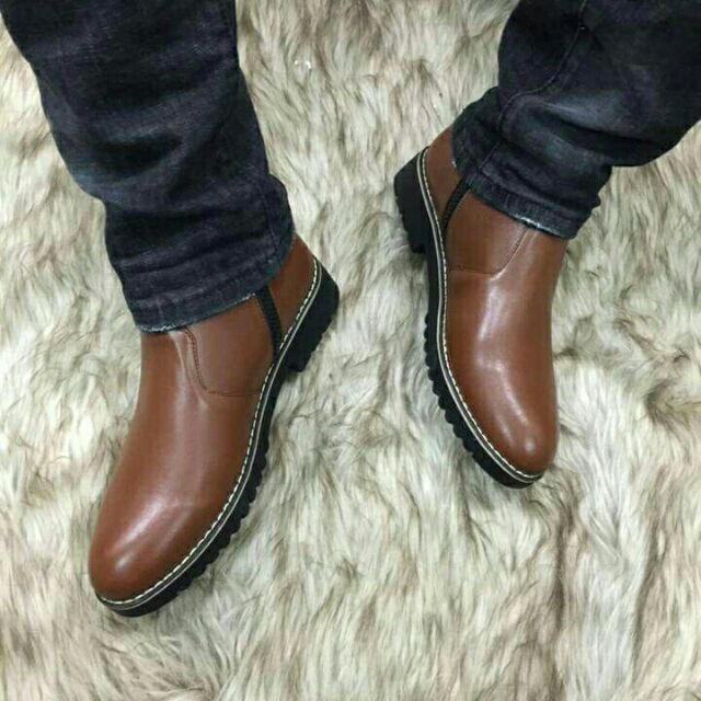 Giày Boots - Giày Cao Cổ Chelsea Boots Da Bò Bảo Hành 12 Tháng.
