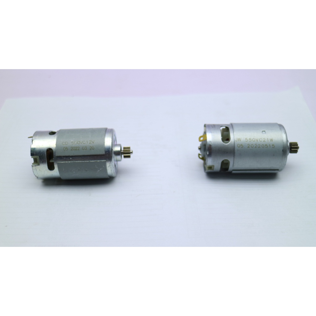 Motor 550 Công Suất Cao Có Sẵn Bánh Chuyên Cho Máy Khoan Pin 12V - 21V 12 RĂNG