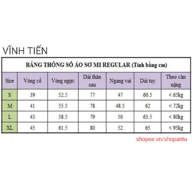 Áo VĨNH TIẾN  chính hãng màu trơn tay dài