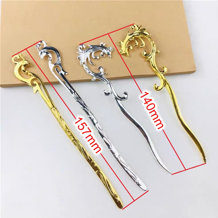 Cán trâm cài phượng cửu phượng hoàng nguyên liệu làm trâm làm trang sức cổ trang cosplay cổ phục việt phục