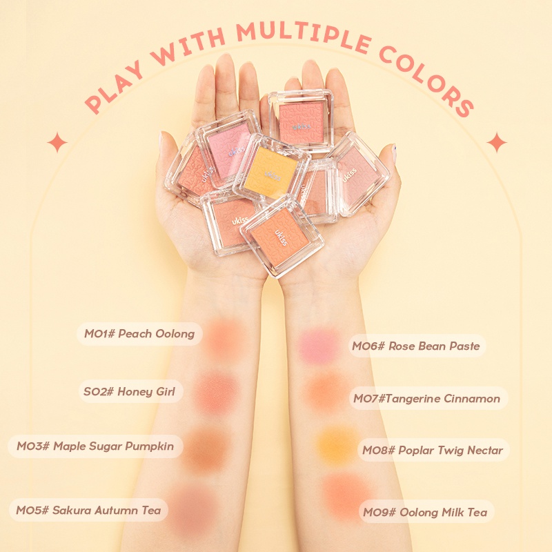 Phấn Má Hồng Màu Lì/Màu Nude/Màu Đào Tự Nhiên Với Độ Bóng Cao