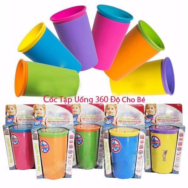 Cốc tập uống 360 độ cho bé yêu