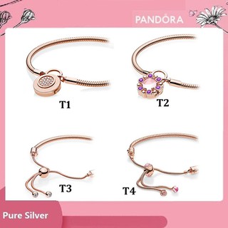 Vòng Tay Bạc S925 Họa Tiết Hoa Đào Và Xương Rắn Phối Dây Xích Đơn Giản Thời Trang Cho Nữ