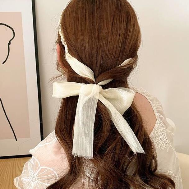 Dây Ruy Băng Cột Tóc Bằng Lụa Chống Đứt Một Mảnh