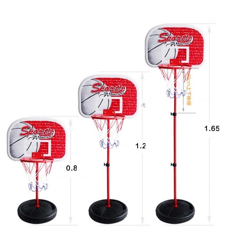 Đồ Chơi Vận Động Trụ Bóng Rổ Trẻ Em Cho Bé Trụ Sắt Kèm Bóng Cao 165Cm (gồm cả bảng) - 03 Chế độ (Cỡ đại)