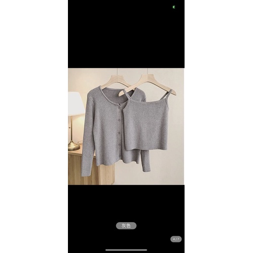 Set 2 món len tăm, áo + hai dây