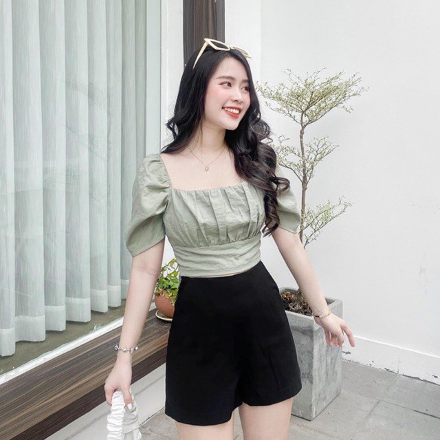 Quần short đùi nữ cạp cao chất tuyết mưa hàng sang chảnh Mely Fashion QS06