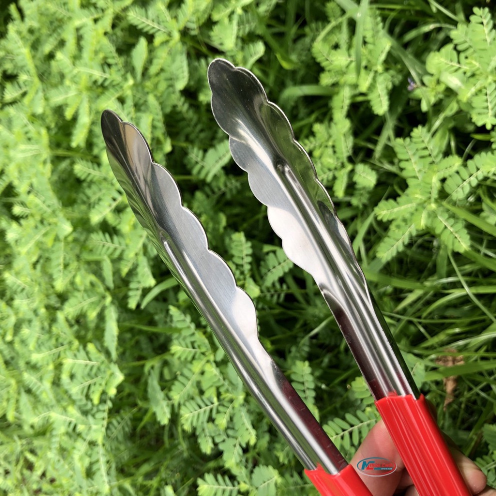 Kẹp gắp đồ ăn, gắp đá bằng inox có bọc nhựa tiện dụng - VUA BAO BÌ