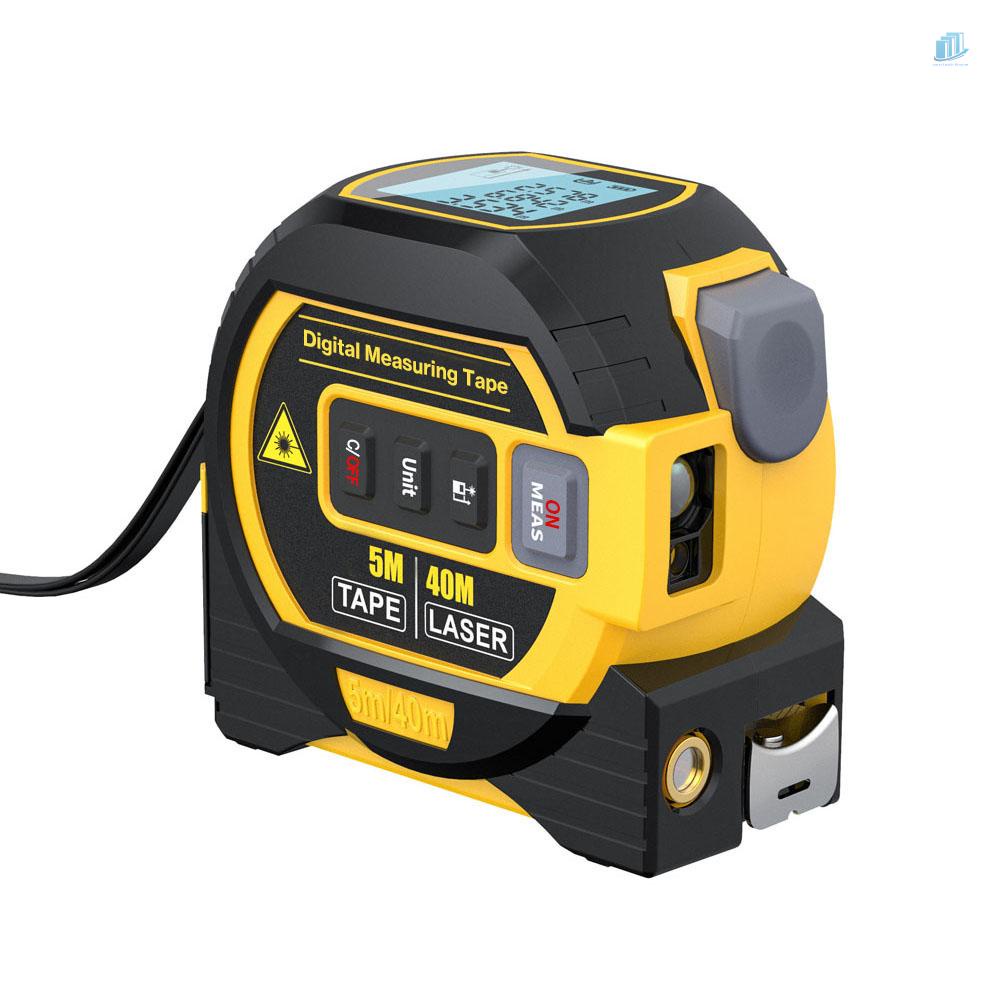 Thước Dây Laser Đo Khoảng Cách 3 Trong 1 5m Có Màn Hình LCD