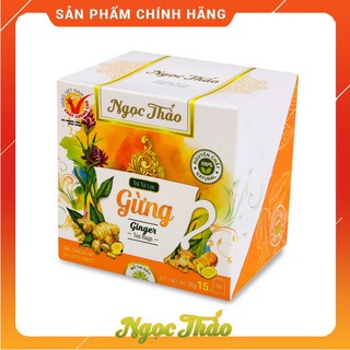 Hộp trà Gừng túi lọc Ngọc Thảo |15 túi lọc