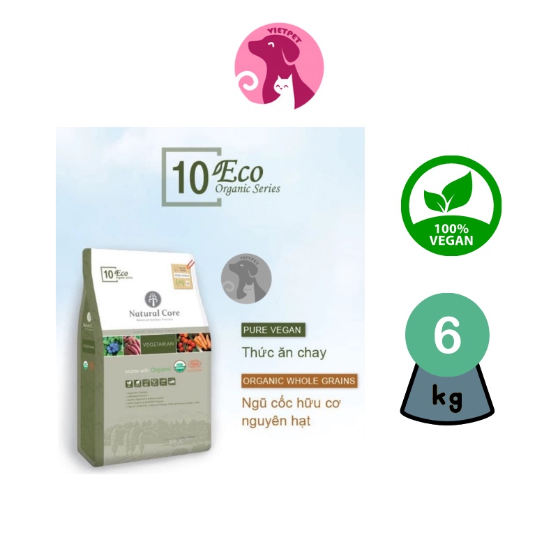 6kg-Thức ăn cho chó Natural Core chay (túi nguyên NSX)
