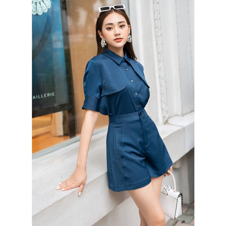 Quần short vải hai túi chéo SVA1080