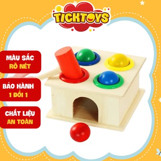 ĐỒ CHƠI GỖ ĐẬP BÓNG NHIỀU MÀU SẮC - ĐỒ CHƠI AN TOÀN CHO BÉ TỪ 1 TUỔI
