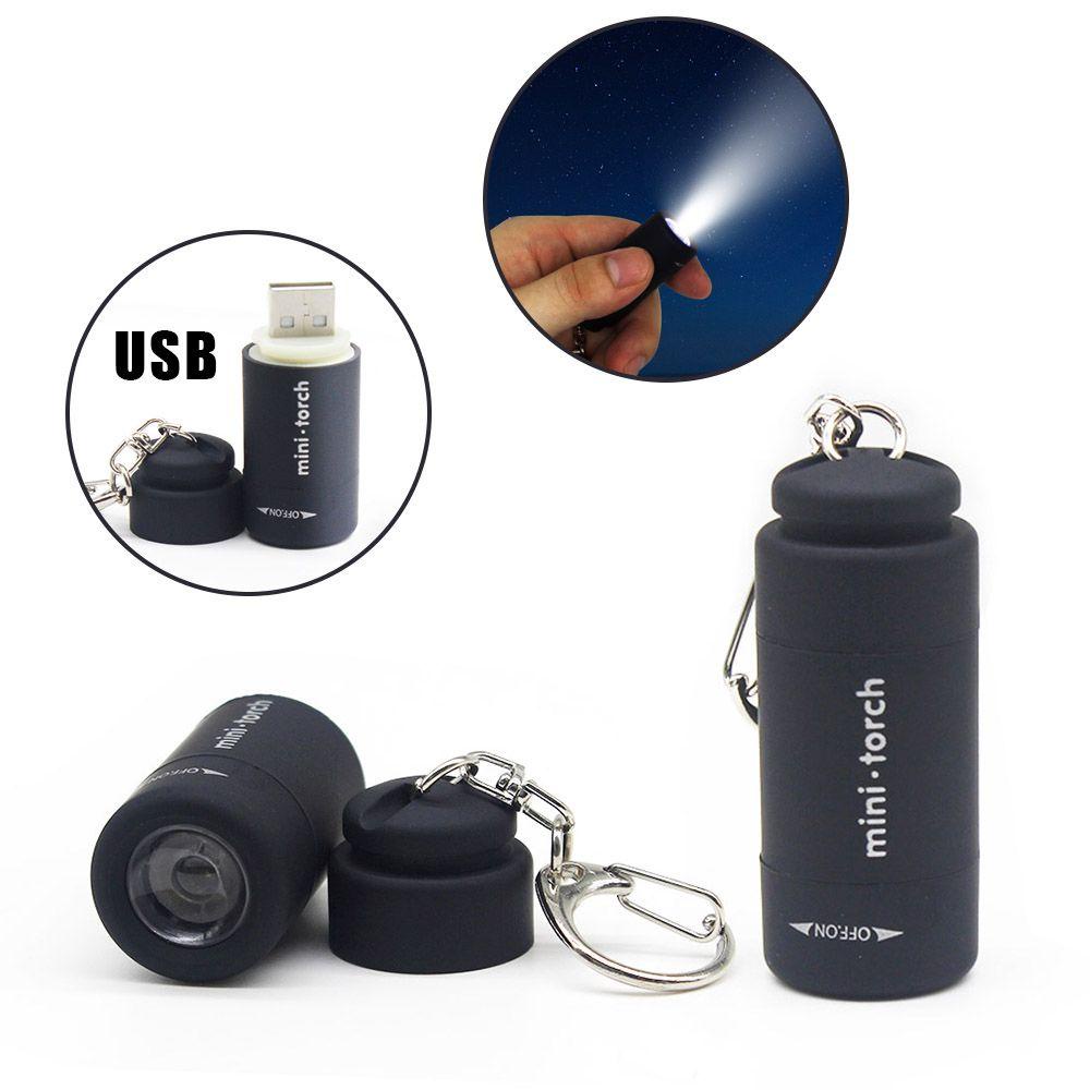 Móc Khóa Đèn Pin Mini Sạc USB Chống Nước Tiện Dụng