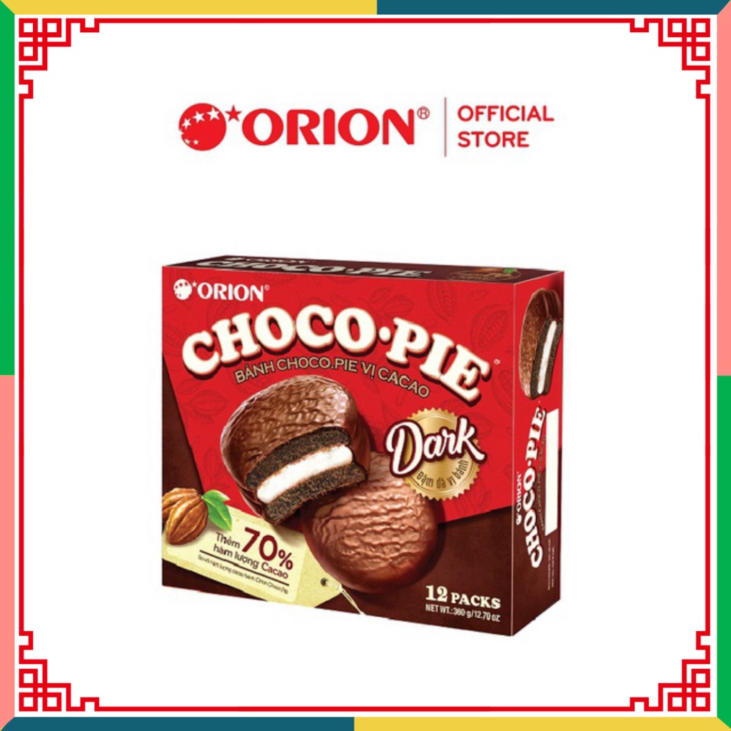 Hộp 12 Bánh Chocopie Dark Orion 360g