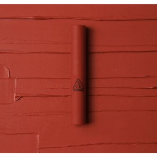 son lì 3CE slim fluffy red đỏ cam đất dupe mac chilli