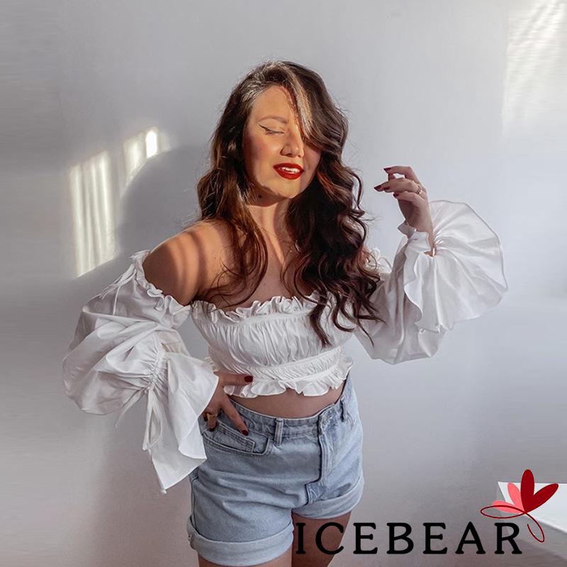 Áo Ống Tay Loe Màu Trơn Thời Trang Dành Cho Nữ