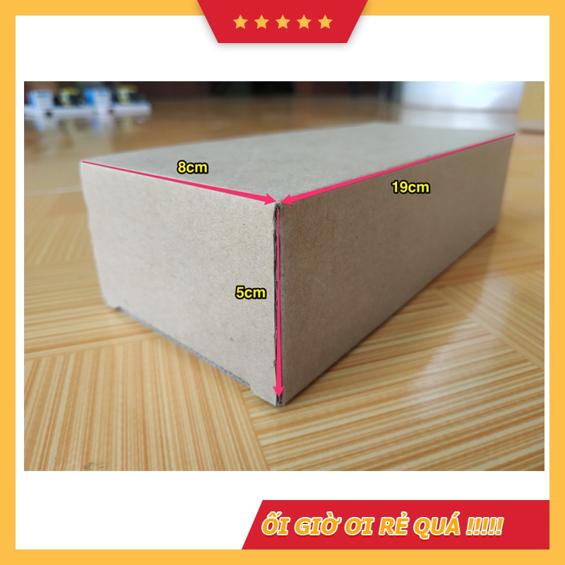 [Xả kho] 19x8x5 - Combo 5 hộp carton, thùng bìa giấy cod đóng gói hàng, nhỏ gọn nhẹ, chắc chắn