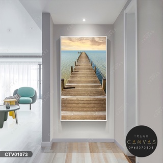 Tranh canvas khổ dọc size 50x100cm