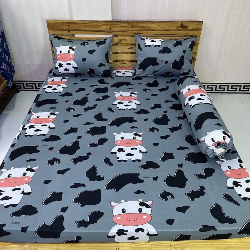 drap bộ thun Hàn Quốc siêu sang,SIZE 1M8 nệm dưới 11cm