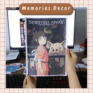 Poster a4 anime spirited away - vùng đất linh hồn, áp phích chihiro decor cực xinh