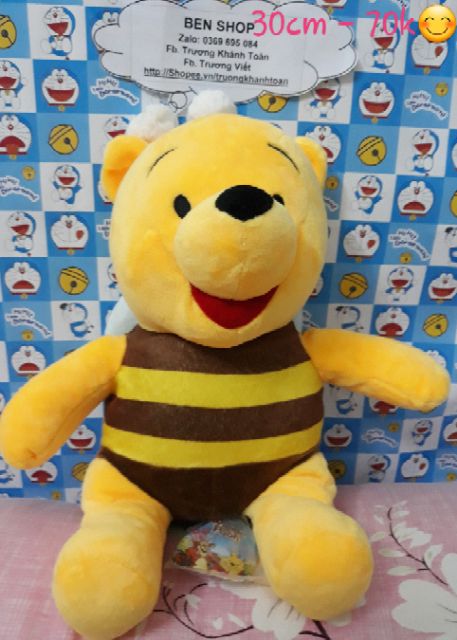 Gấu bông POOH cosplay ong, mới 100%, cao 30cm -  70k💟💟💟